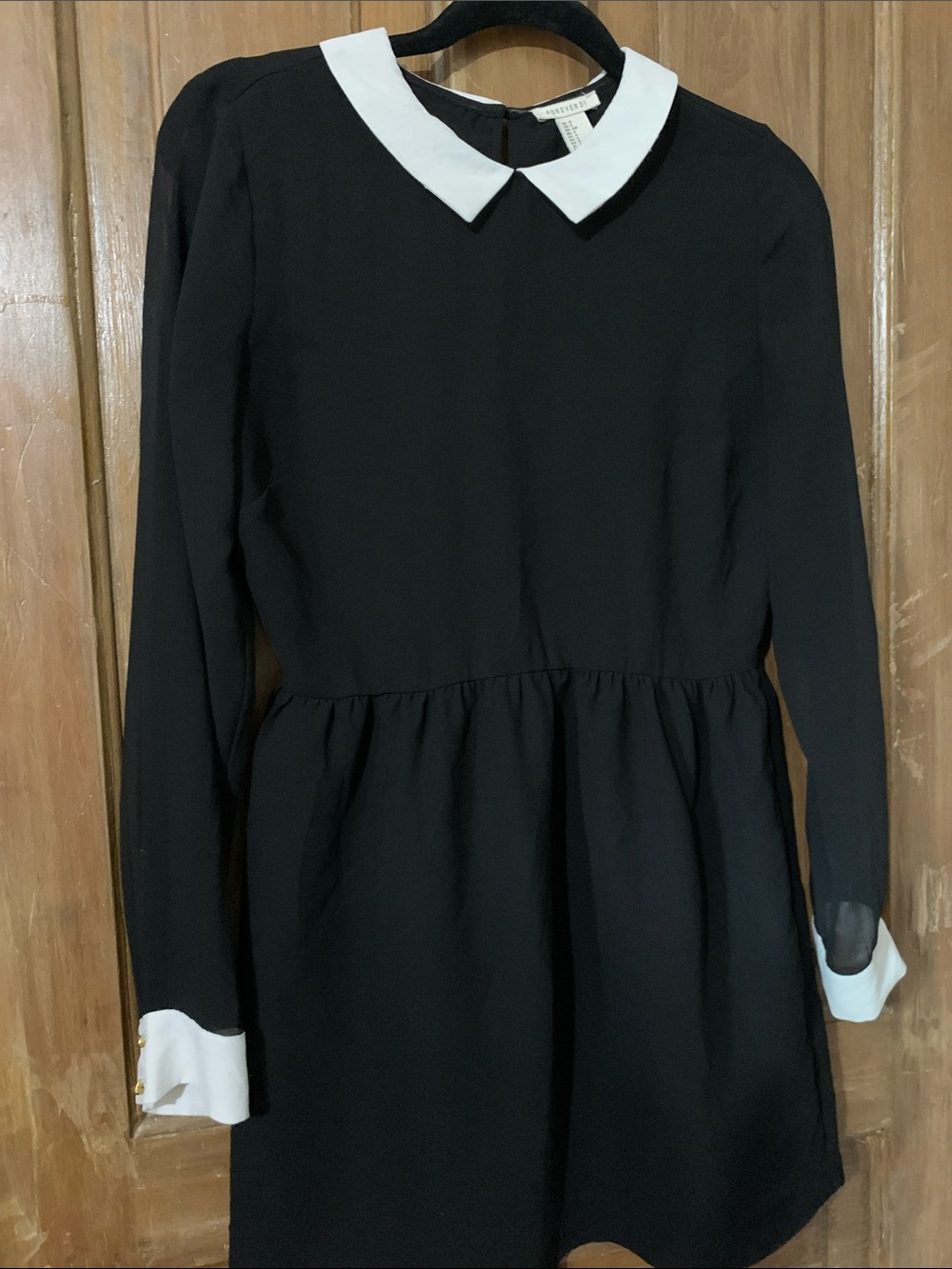 Forever 21 Peter Pan Collar Style Mini Dress with Mesh Sleeves
